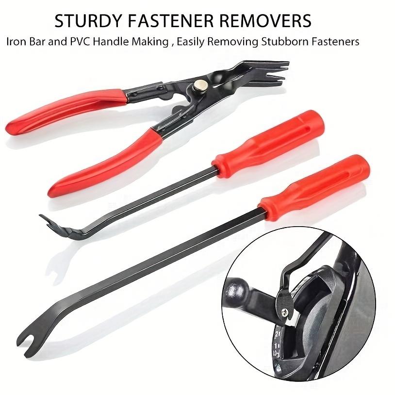19pcs Car Stereo Installation Tool Set Interior Door Panel Clip Removal Center Console Pry Bar Screwdriver Car Jacking Board, Without Battery