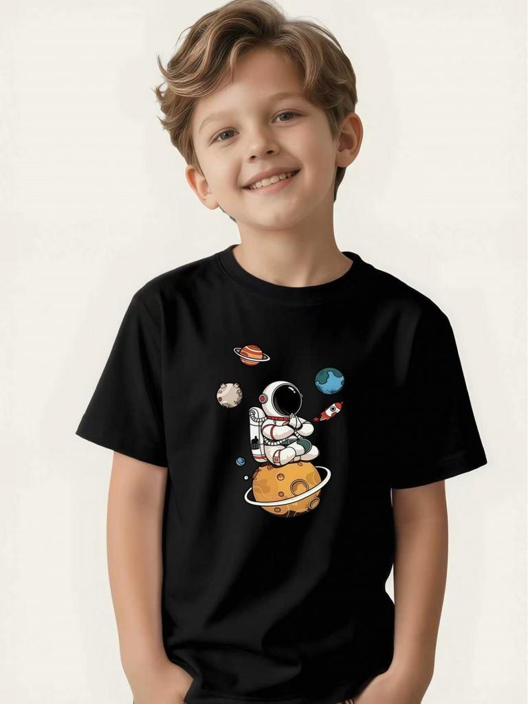 Boys Space Dreamer Short Sleeve T-Shirt Children's Summer Fashion Clothing