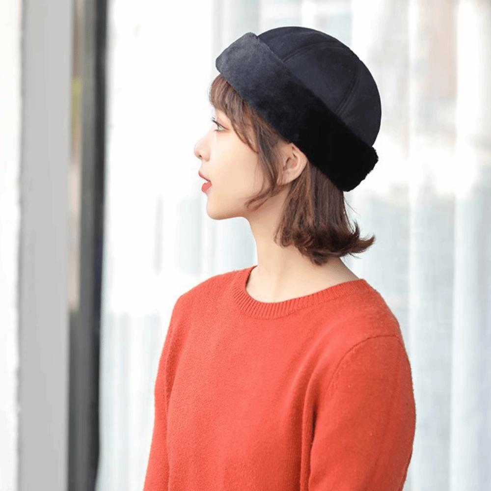 Versatile Winter Landlord Hats Retro Lamb Wool Hat Fahsion Melon Hat  Winter