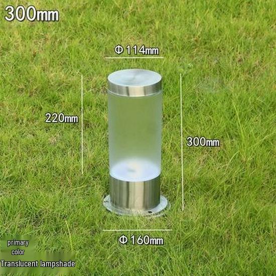 Stainless Steel LED Garden Lights - Waterproof Outdoor Cylindrical Ground Lights for Villas and Courtyards.