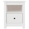 vidaXL Nightstand White 40x35x49 Cm Solid Wood Pine