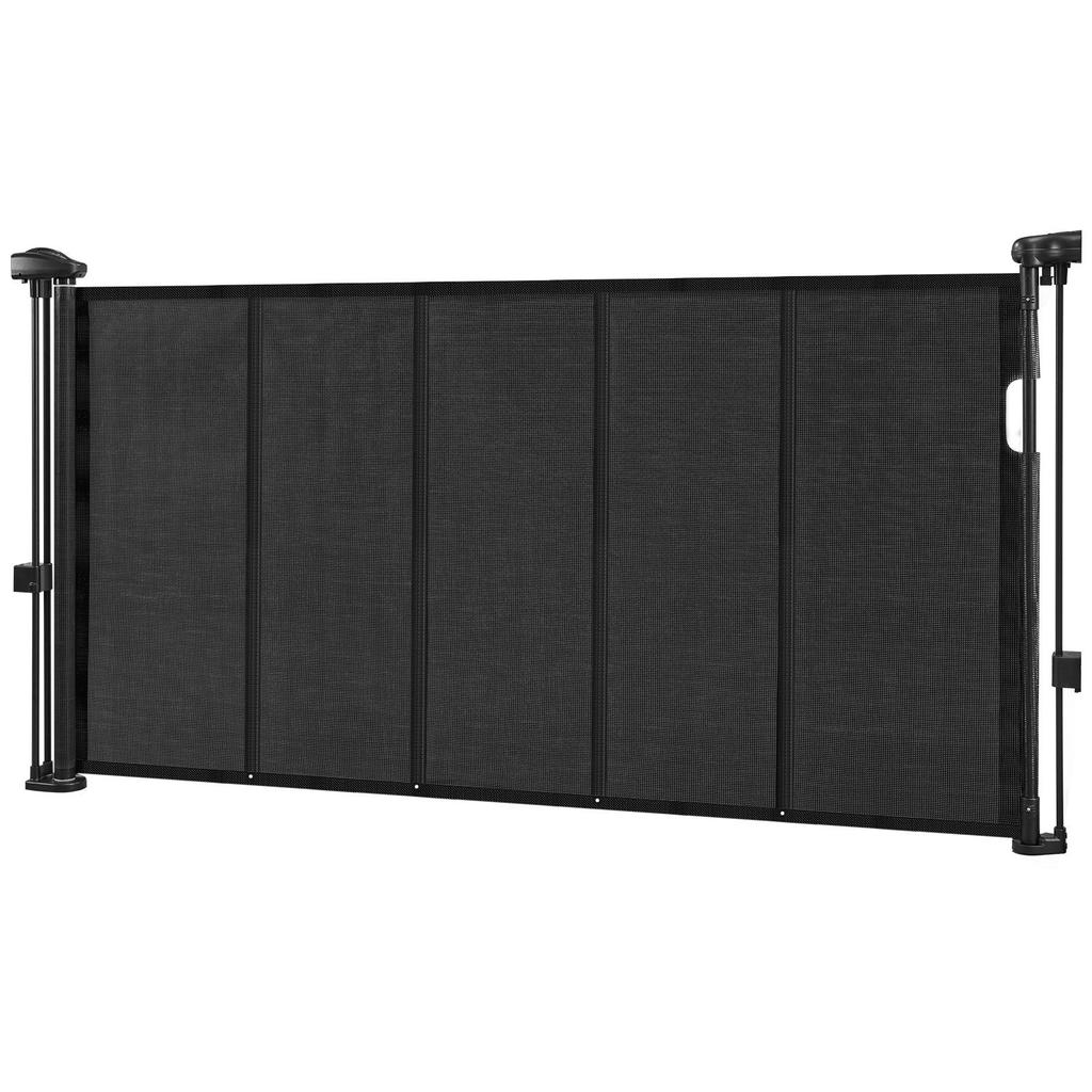 VEVOR Retractable Baby Gate, 870 mm Tall, Extends up to 1400 mm Wide, Retractable Gate for Kids or Pets, Mesh Material