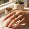 European & American Fashion 18K Gold-Plated Stainless Steel Ring with Inlaid Diamond - Women's Exquisite & Versatile Jewelry