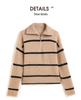 Soft Luxury Cashmere Polo Collar Sweater for Women - Thick, Loose Knit Pullover for Autumn and Winter