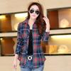 New Cotton Women's Shirts Grid Plus Size M-5XL Blouse Shirt Casual Long Sleeve Checkered Shirt  Turn-down Collar Streetwear