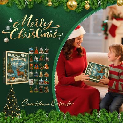 2D Flat Acrylic Parks Advent Calendar 2025, 24 Days Christmas Countdown Calendar With 24 Landscapes, Countdown Surprise Gifts For Explorers