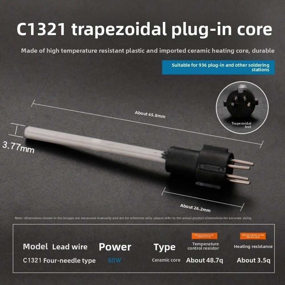 New 50W 24V 936 Heating Element High-frequency 969A 203H High-power Ceramic Heater Core 4-wire Adapter Heating Wire Tool