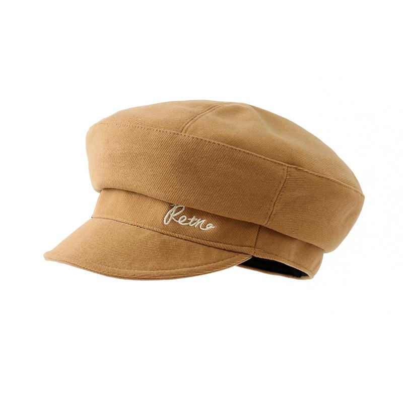 High Quality Xiaoxiangfeng Autumn and Winter Peaked Cap Autumn and Winter Warm British Retro Octagonal Hat Versatile Fried Street Hat Female Tide