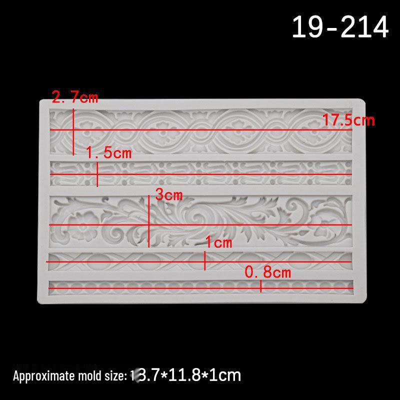 Embossed Retro Floral Vine Silicone Mold for Cake Decoration