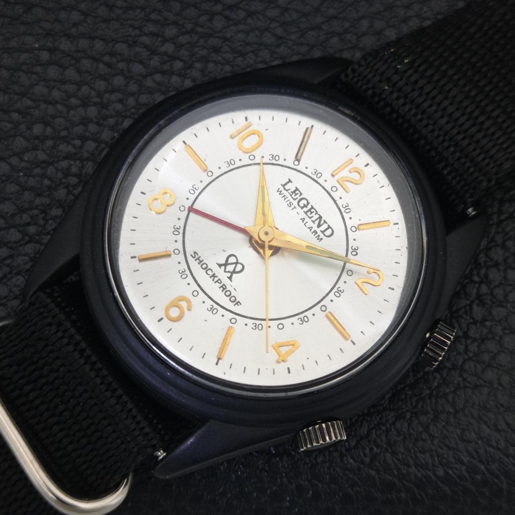 VINTAGE LEGEND HAND-WINDING SWISS MENS REFURBISHED ALARM WATCH a703101-1