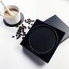 Round spot leather teacup mat can be ordered lOGO hand sewing with oil edge pu leather coaster thermal insulation mat wholesale