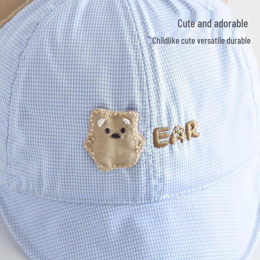 Kids' Soft Brim Duckbill Cap: 3D Cartoon Ear Sun Hat for Boys & Girls