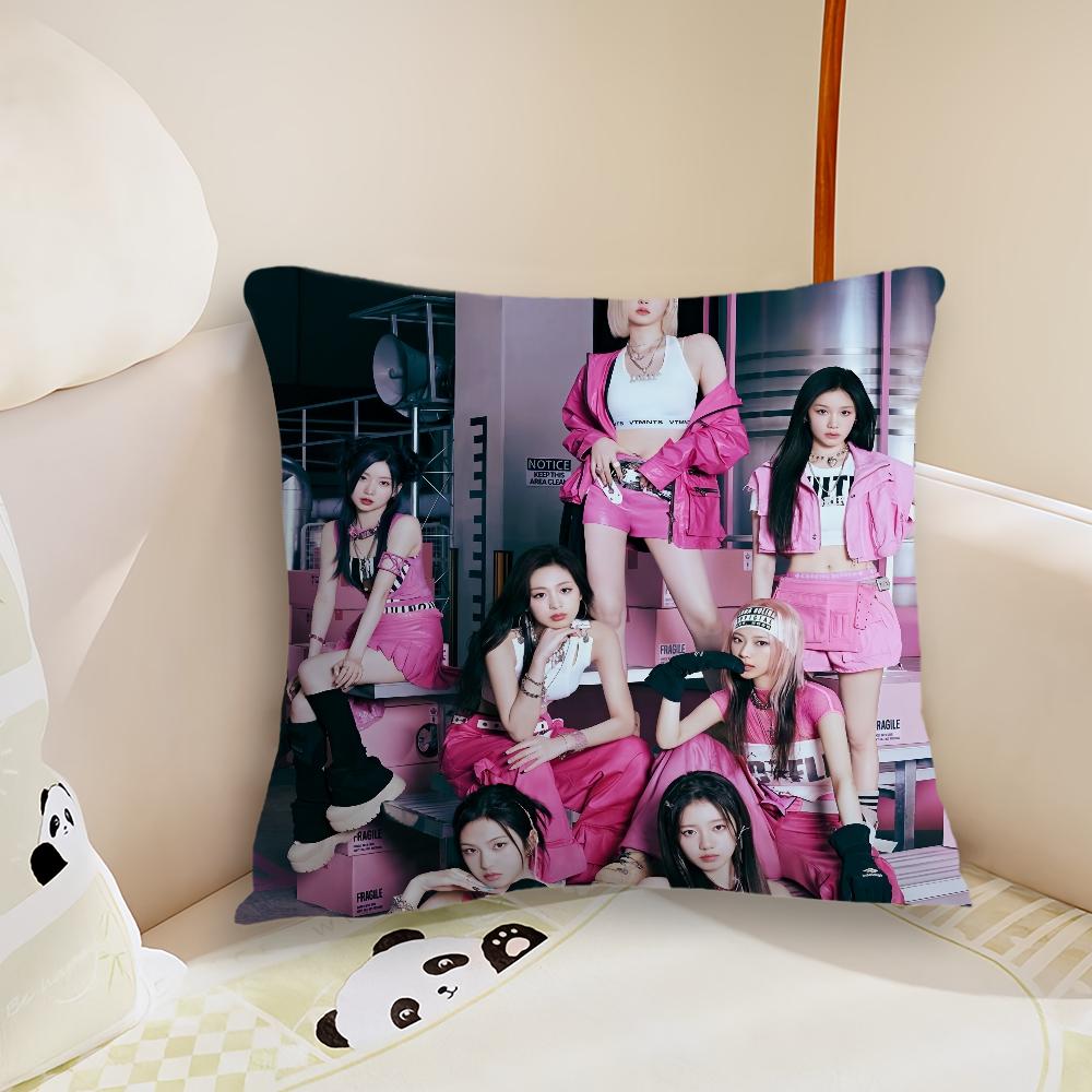 Hot kpop B-Babymonster-S Drip Music Pillow Case Sofa Living Room Headboard Bedroom Backrest Cushion Square Cushion Nap Time
