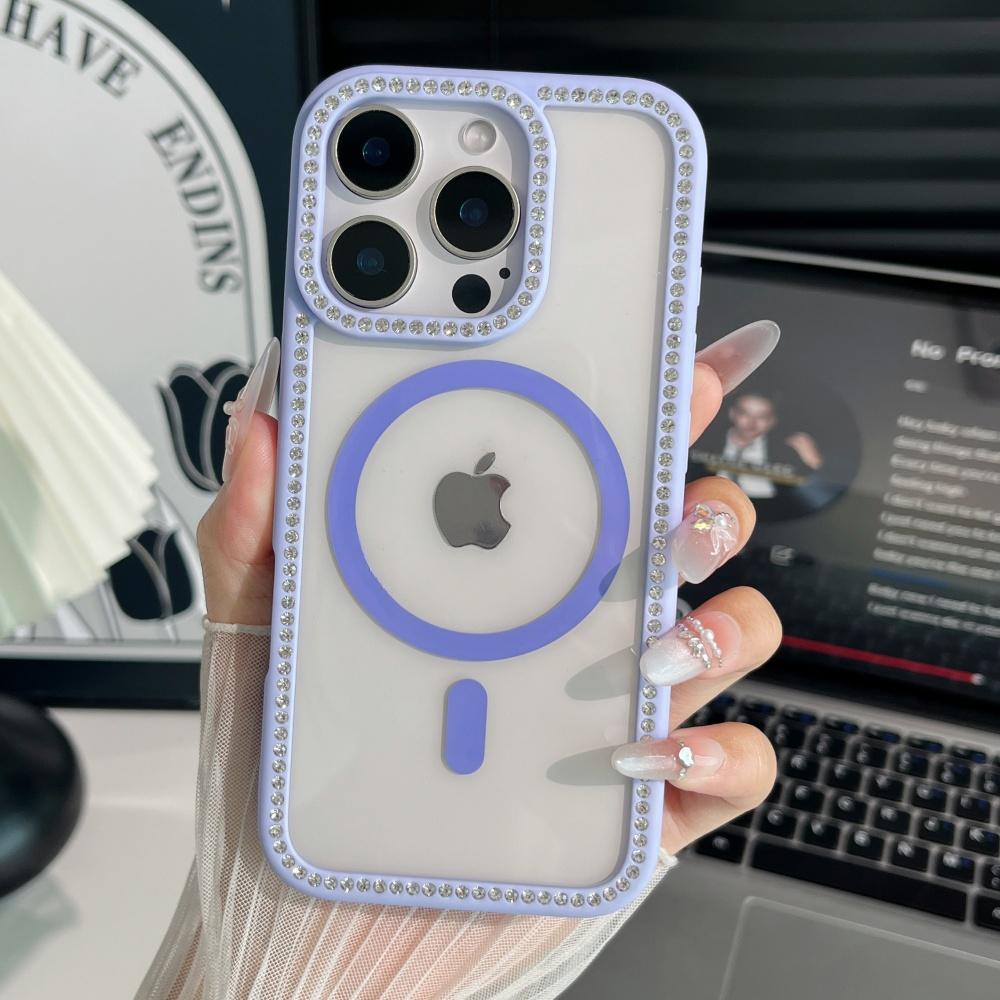 For Magsafe Magnetic Glitter Diamond Clear Case For iPhone 11 12 13 14 15 16 Pro Max Plus Sparkling Rhinestone Shockproof Cover