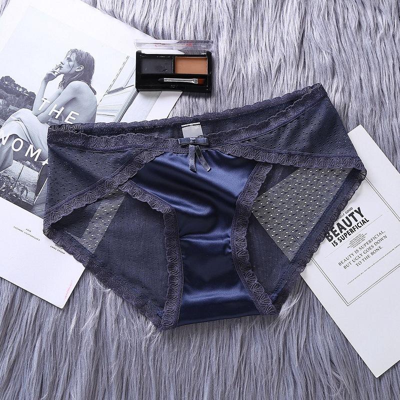 Panties Perspective Fancy Lace Panties For Women Traceless Crotch Of Cotton Briefs Lady Panty Underwear Low-rise Briefs