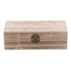 Wooden Jewelry Storage Box with Vintage Metal Buckle for Desktop Organization of Accessories Tea Leaves and Small Items