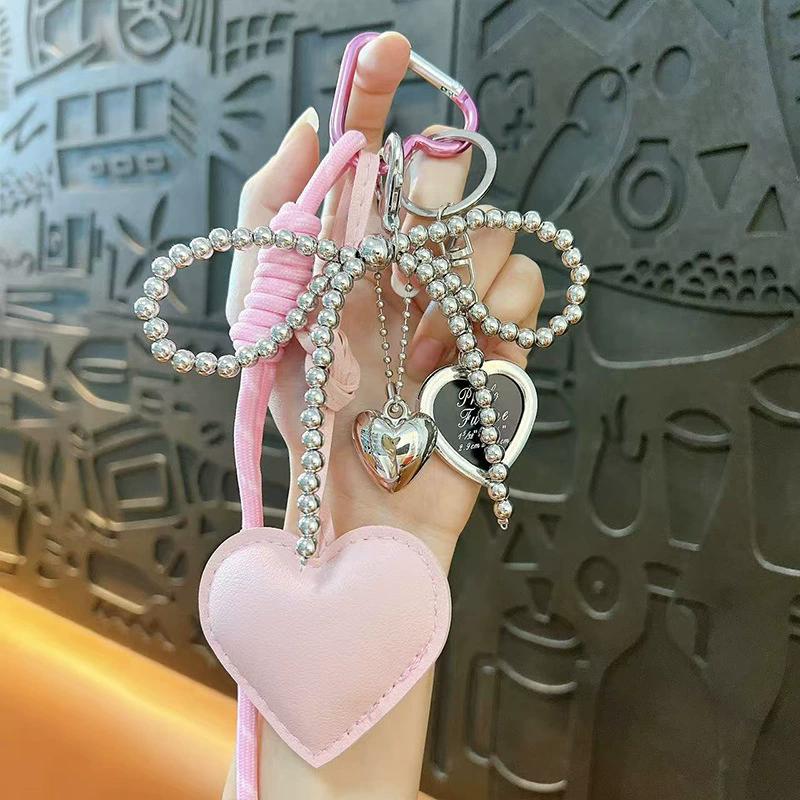 

Yogodlns Heart Shape Faux Leather Mini Backpack Hanging Handbag Pendant Bag Pendant Bags Accessories one size