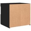 Nightstand with LED Lights Black 50 X 40 X 45 Cm