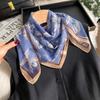 70cm Square Scarf Versatile Neck Scarf For Dress Up Your Look, Spring/Summer Women's Soft Stain Bandannas Hijab Neckerchief