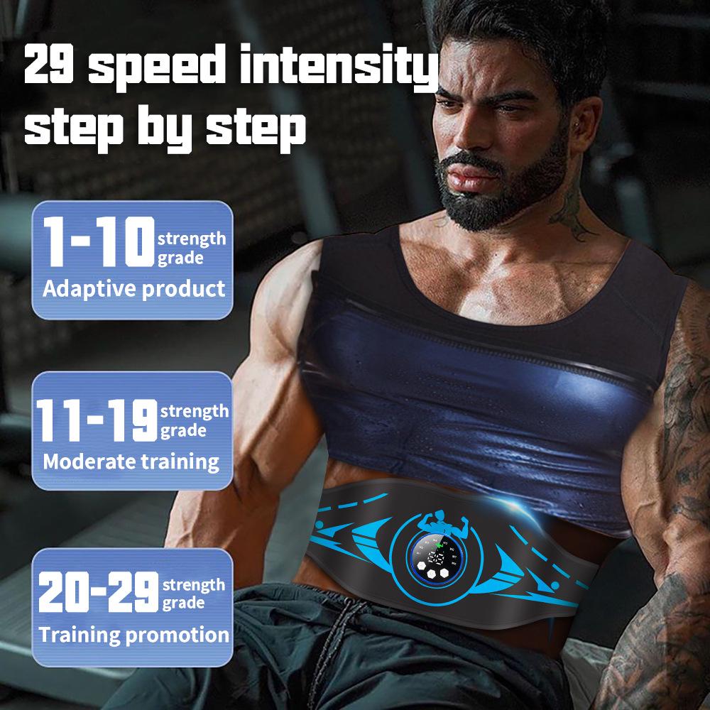 Smart Fitness Massage Belt with Charging Display: Advanced Abdominal Muscle Trainer and Waist Massager