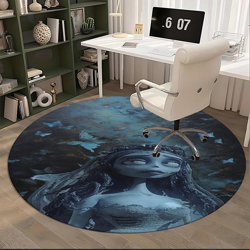 Corpse Bride Chair Mat - Round Carpet for Home Decor, Office Use, Bedroom, Living Room, Gift Idea0193b
