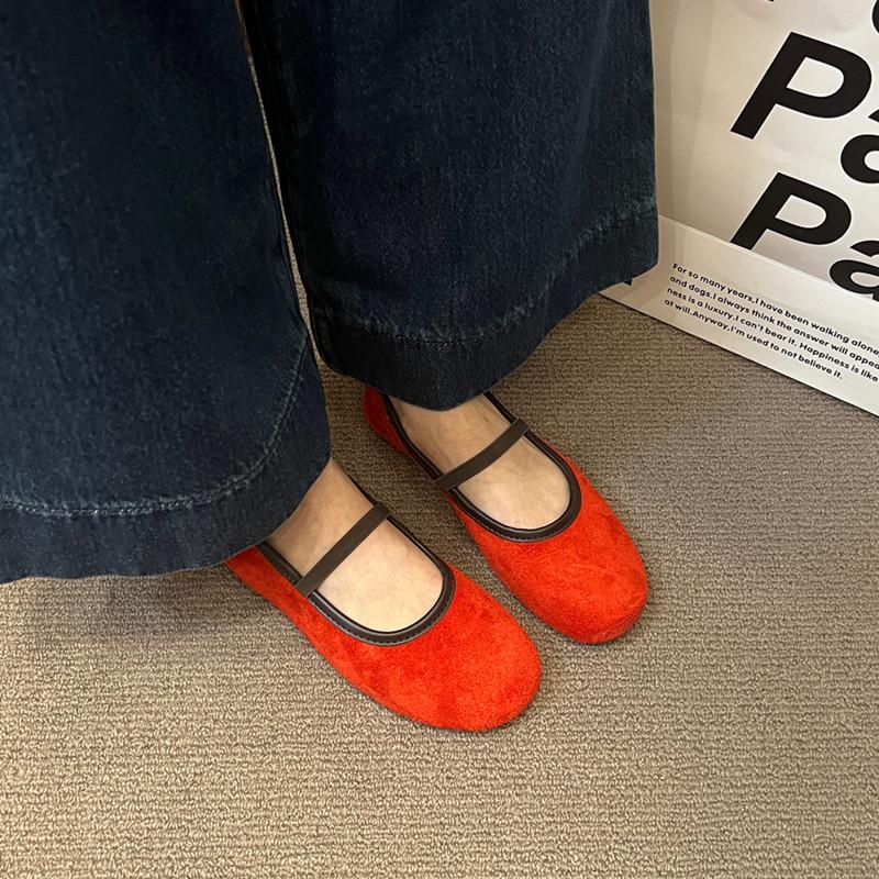 Fashion Bailamos Women Flats Fashion Round Toe Women Mary Janes Shoes Autumn Female Shallow Footwear Buckle Strap Ladies Ballet Shoes