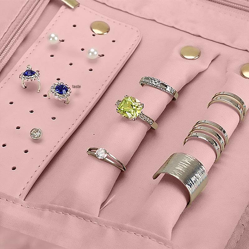 Portable Folding Jewelry Bag - Multifunctional Travel Necklace & Earring Organizer