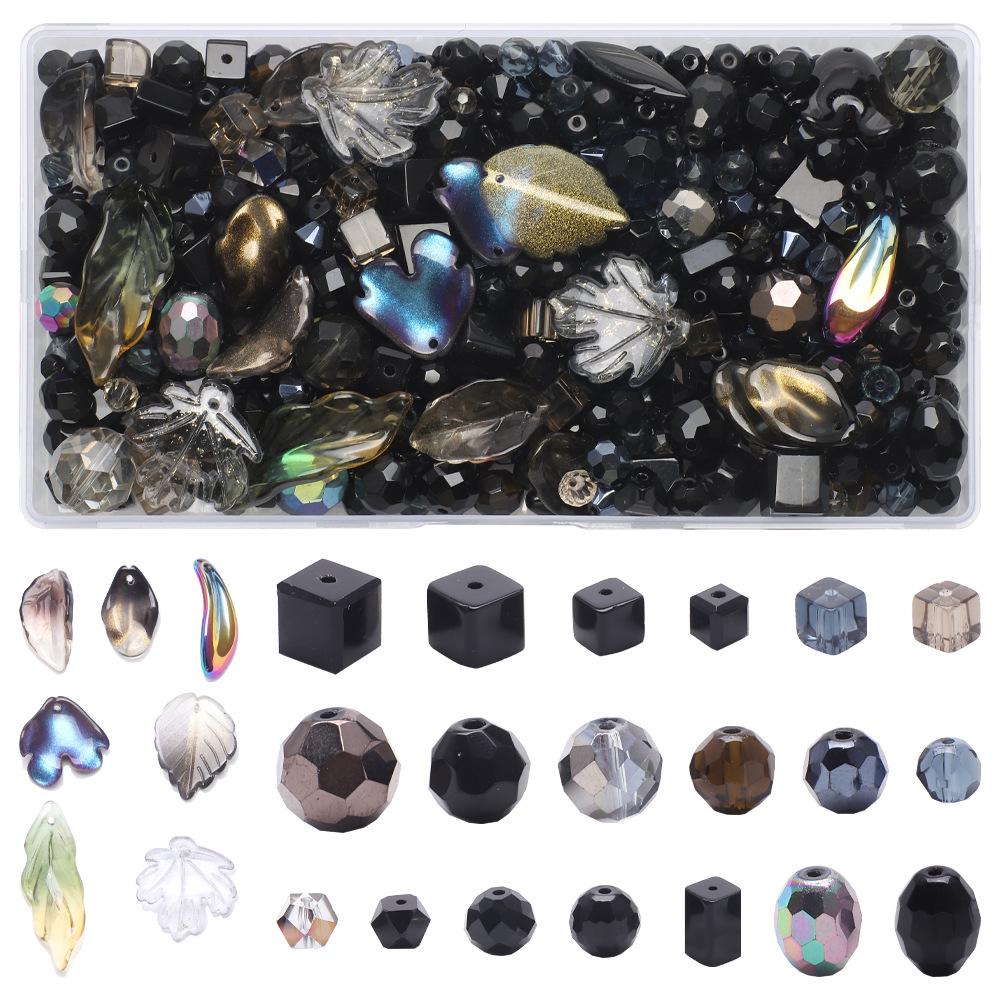 Ciondolo con Perla di Vetro Rotonda Petalo Foglia Piccola Colorata Kit Fai da Te