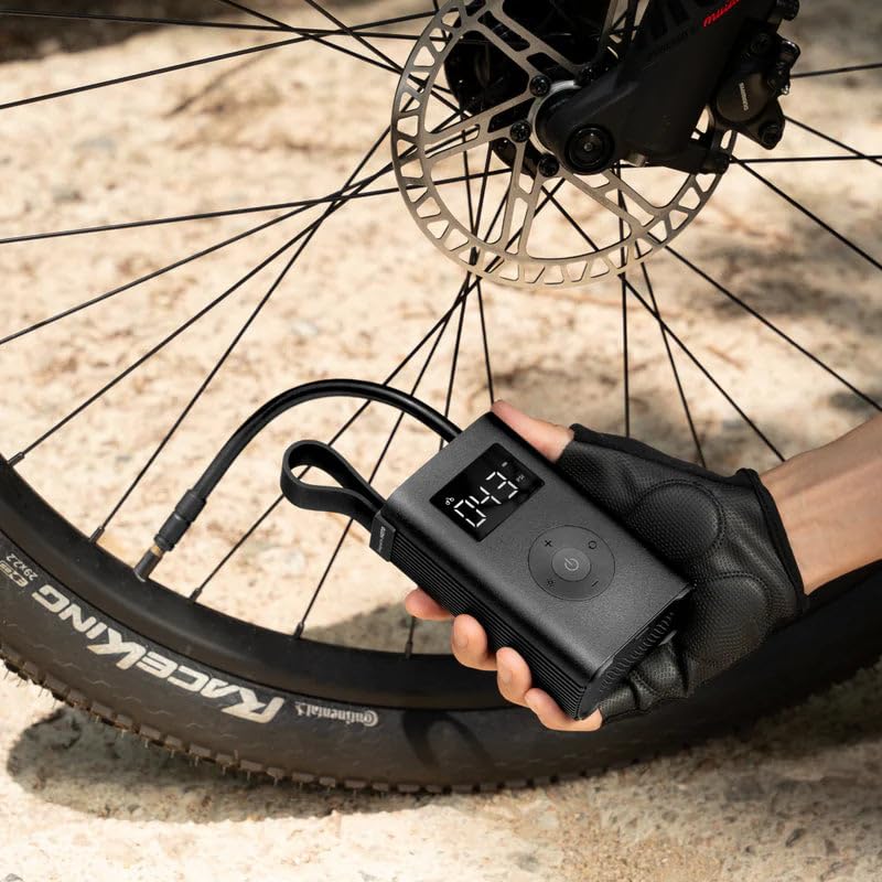 HOTO ADV Electric Air USB Large Max Pressure 150 Digital LED Light Pump, Rechargeable, Type-C, Powerful, Portable, Capacity, Psi, Display,