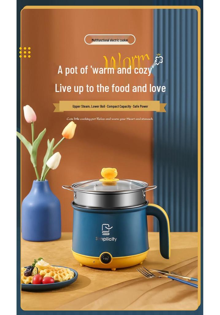 Mini Multifunctional Electric Cooker for 2-3 People - Ideal for Small Dorms and Students