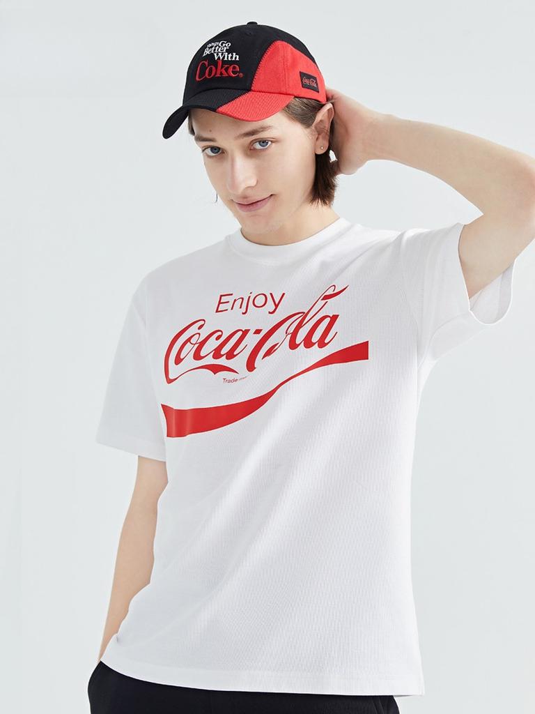 Trendy Fashion Cola Gradient Logo Luxury Casual TShirt Mens and Womens Luxury Brand Top