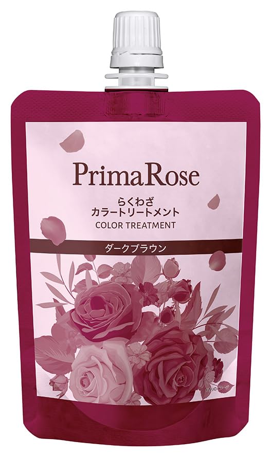 

Prima Rose Easy Color Treatment 300г Элегантный розовый цвет Без кисти или перчаток Седые волосы Сделано в Shining Mini (Темно-коричневый/Натуральный коричневый) / аромат.