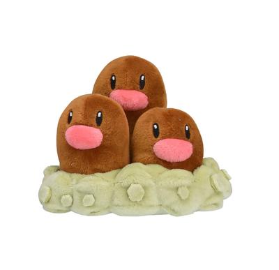 Originální plyšová hračka Pokémon Center Pokémon fit Dugtrio 9 x 11,5 x 11 cm (V x Š x H)