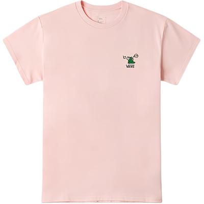 Vans X Hirono Collaboration SS24 Brand Logo Comfortable Round Neck Dopamine Short Sleeve T-Shirt Women T-Shirt Pink VN000K9WCHN