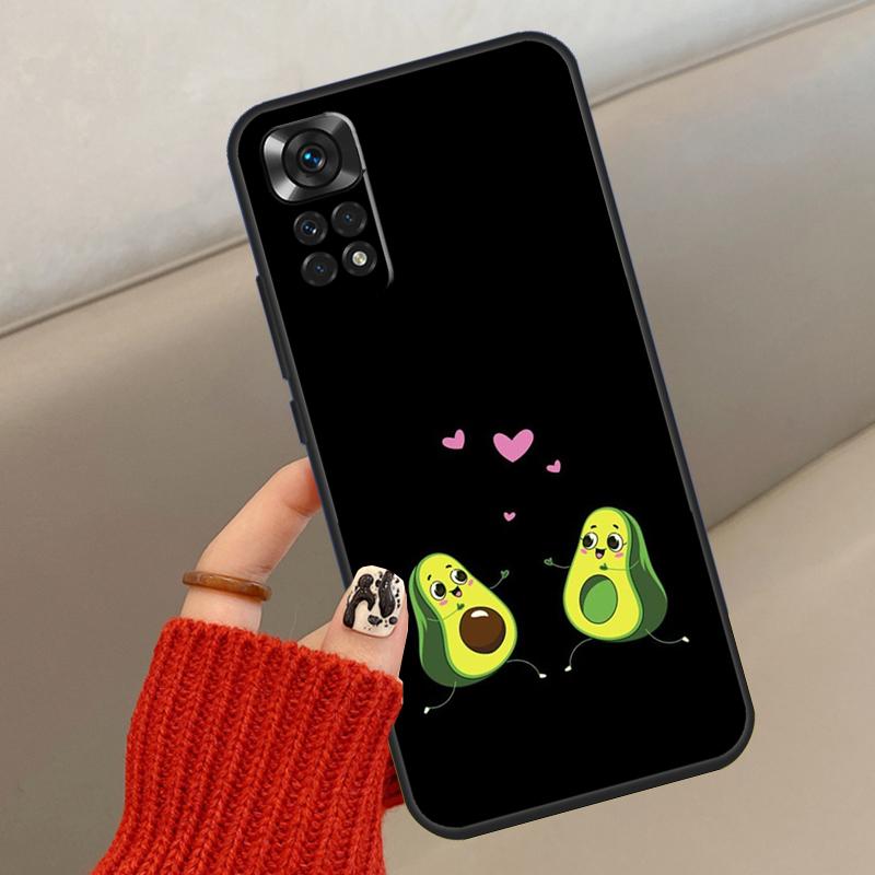 Cute Avocado Fruits Case For Xiaomi Redmi Note 14 13 12 10 11 15 Pro Plus Cover For Redmi 15 15C 13C 10C 12C 14C