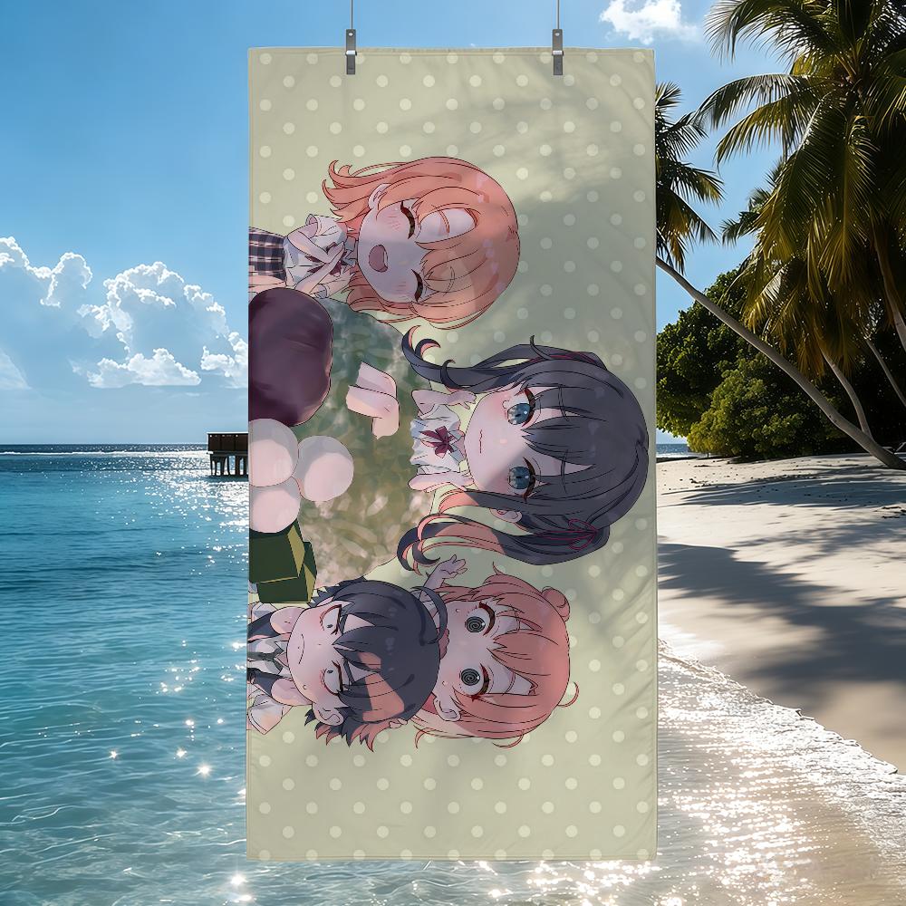 Anime My Teen Romantic Comedy SNAFU Towel Quick Drying Beach Towels Are Suitable For Swimming Pools Camping Yoga And The Gym
