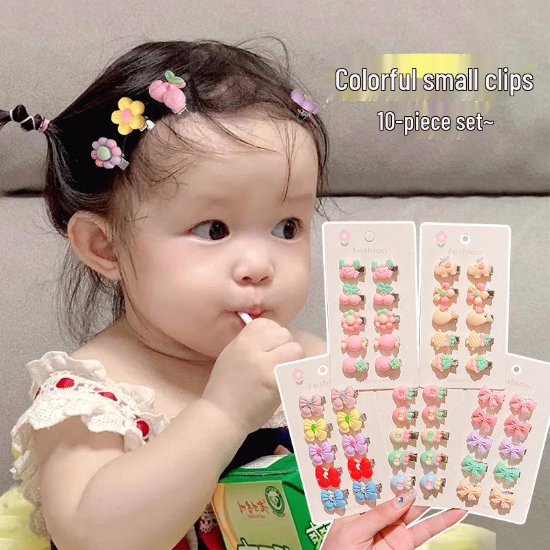 Infant Cartoon Hair Clips for Girls - Cute, Small Hairpins