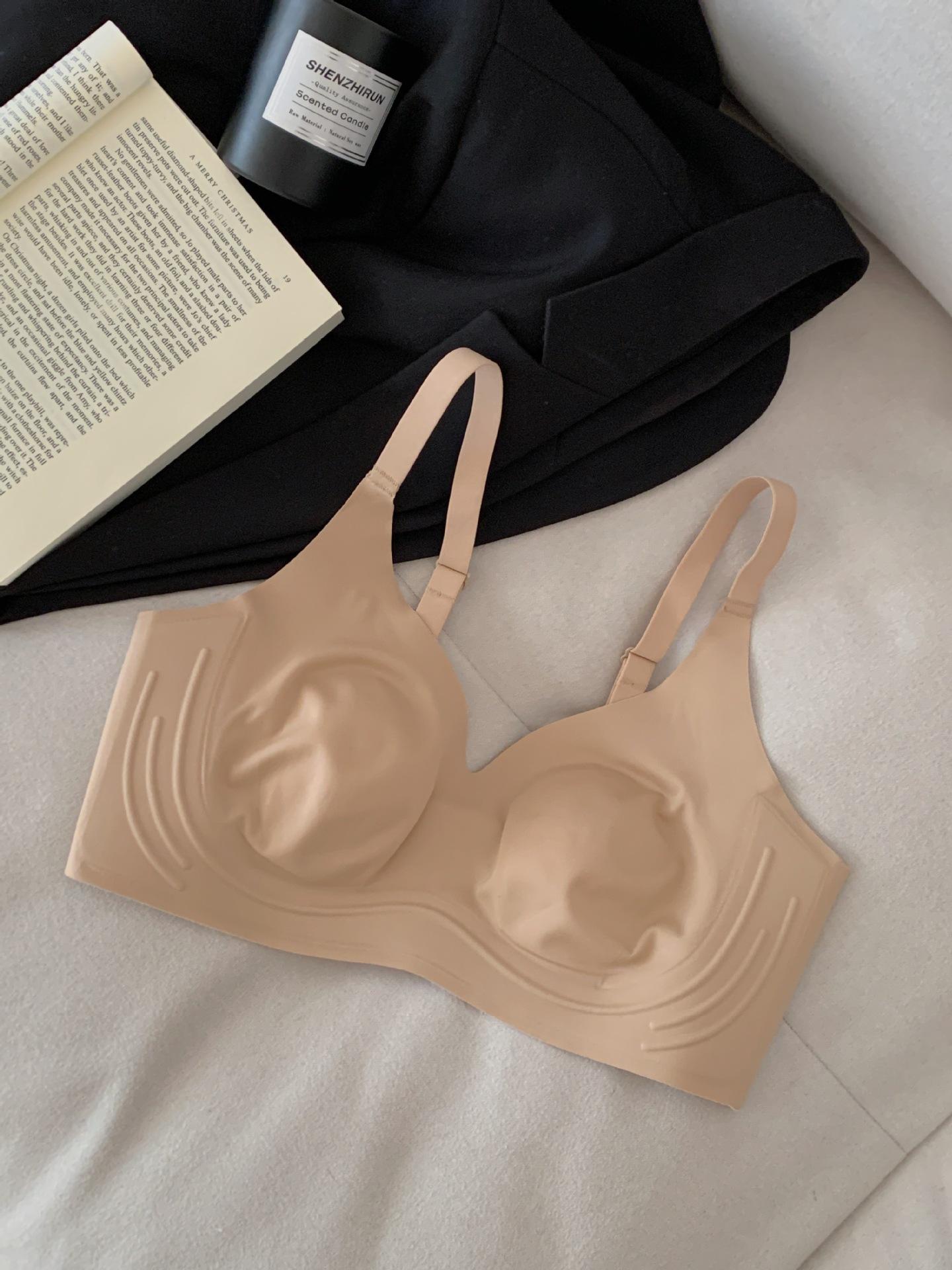 

Японский ультратонкий бесшовный бюстгальтер с заячьими ушками для женщин: Воздухопроницаемый, без косточек, поддерживает большую грудь