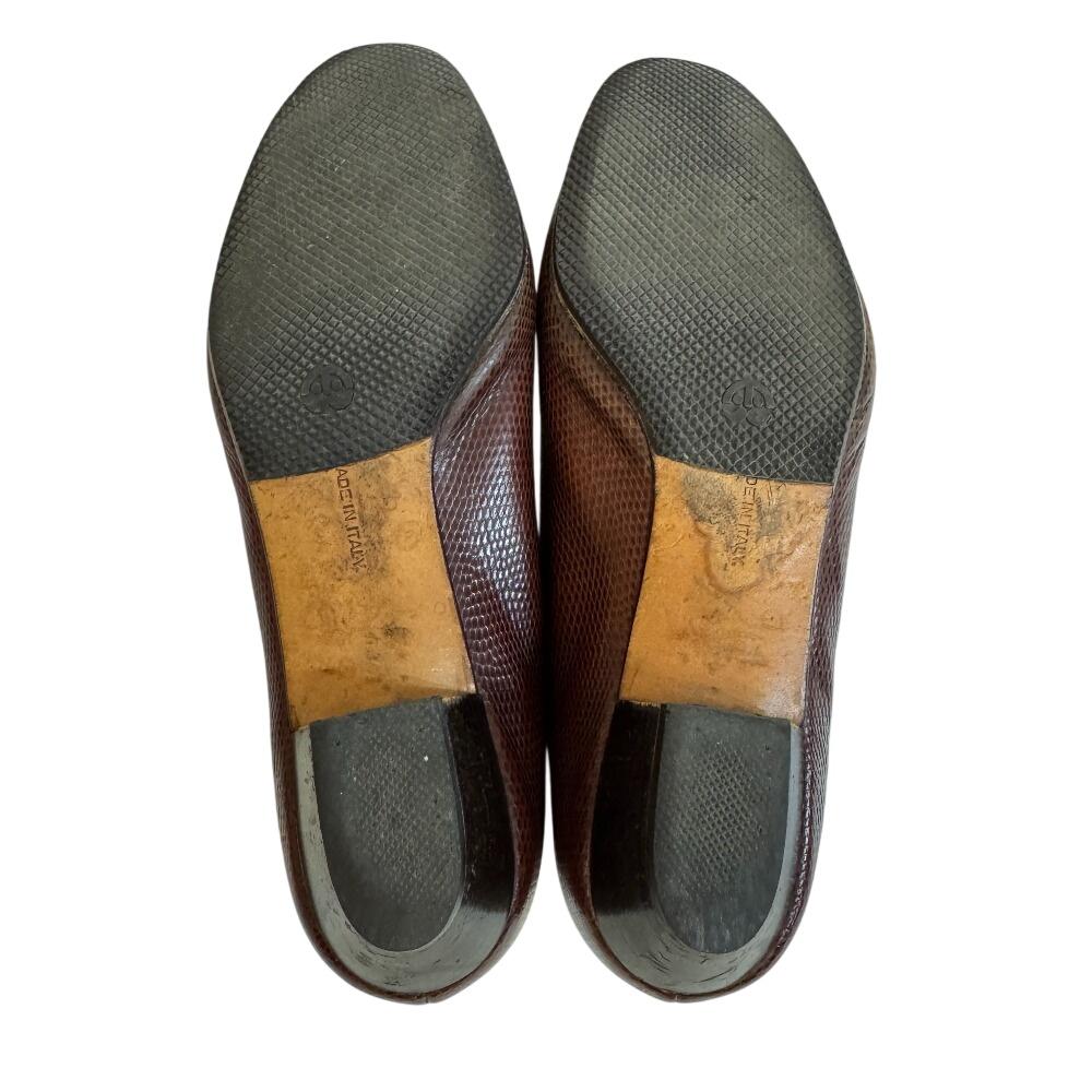 Salvatore Ferragamo Lizard Vara ribbon pumps Brown Lizard Women Used