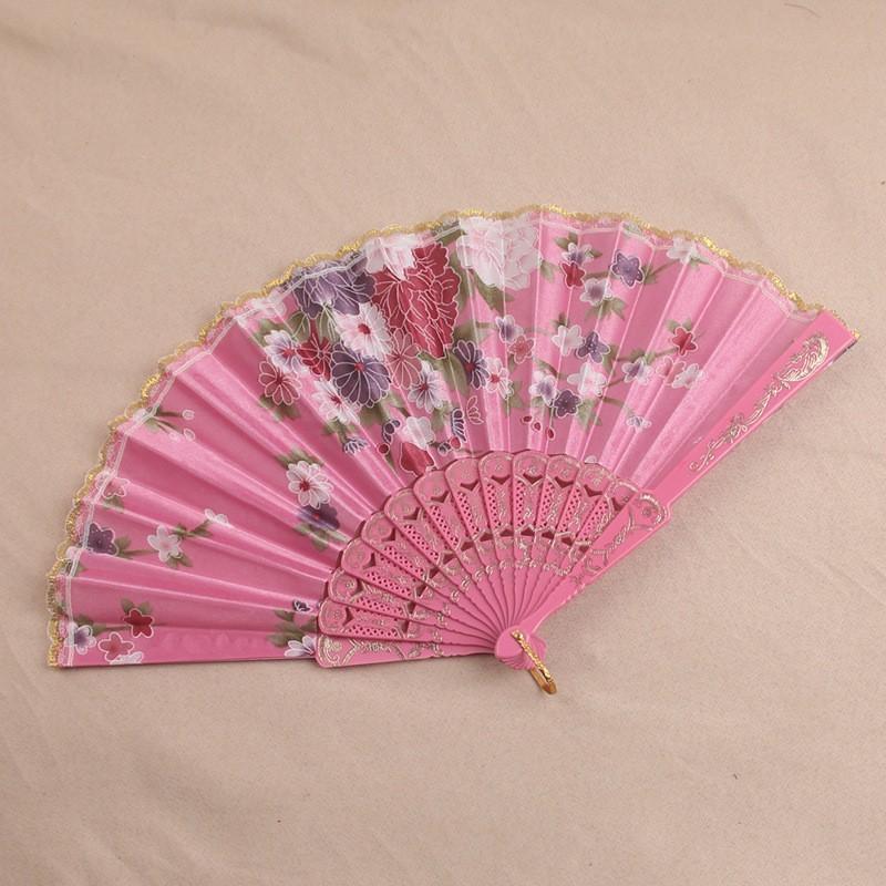 Classical Single Flower Carving And Folding Fan