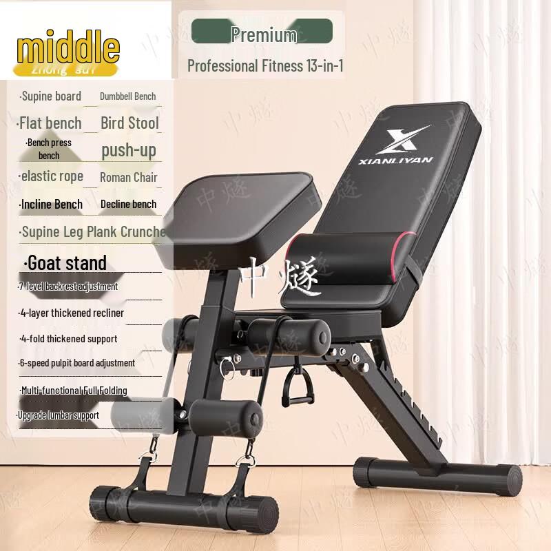 Zhongsui 13-in-1 Adjustable Home Fitness Bench