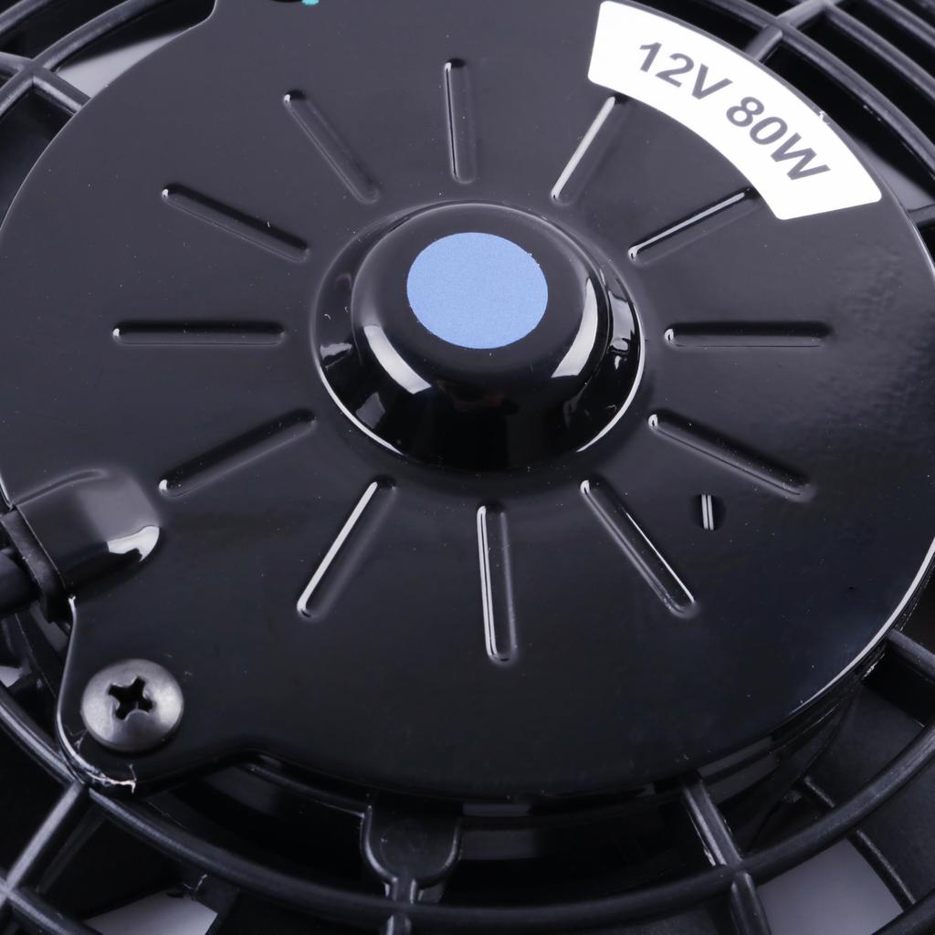 ZAP Performance 7-inch Engine Cooling Fan, Electric Radiator, Universal Slim Push-Pull Cooling Fan, Engine Kit, 12V, 80W Power, Universal, Black, with