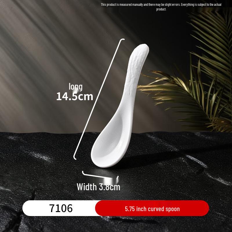 Melamine Porcelain-Style Rice Bowl & Dipping Sauce Dish Set