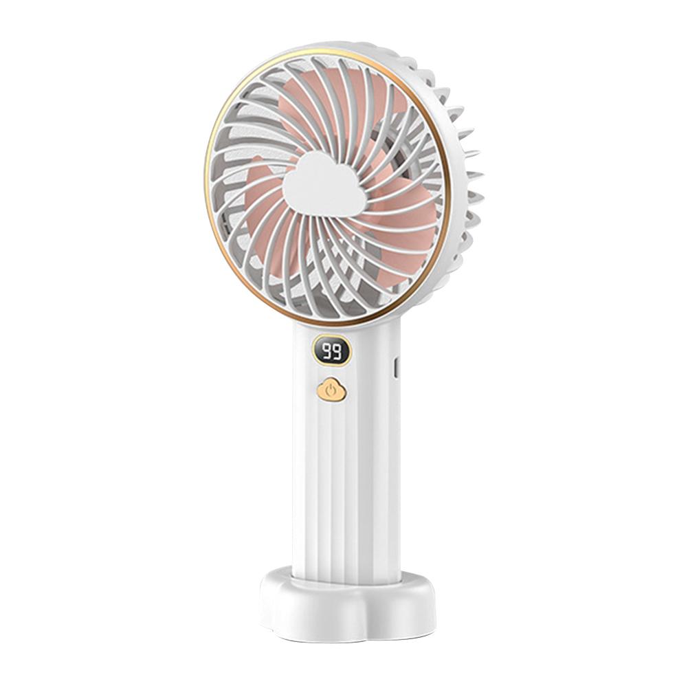 USB Mini Handheld Electric Fan 4000mAh Digital Display Desktop Air Cooler Fan