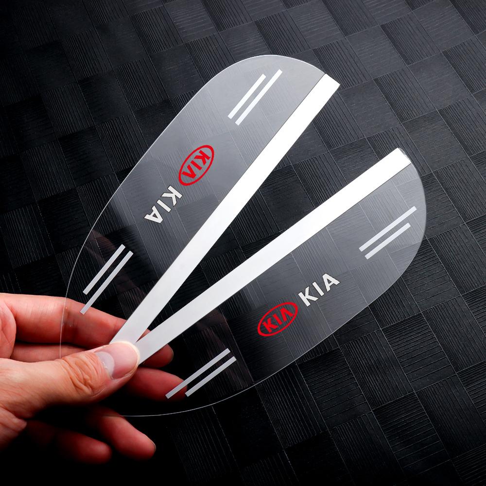 XIOU7 PVC Car Rear View Mirror Sticker Rain Eyebrow Auto Side Mirror Rain Proof Cover For Kia Stinger Sonet Rio Forte 5 Ray Borrego K3