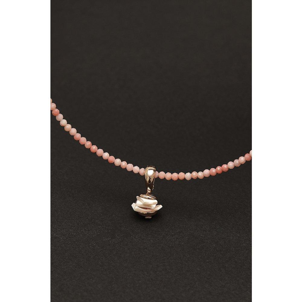[Hazina] 2Mm Pink Coral Necklace - Pink Coral