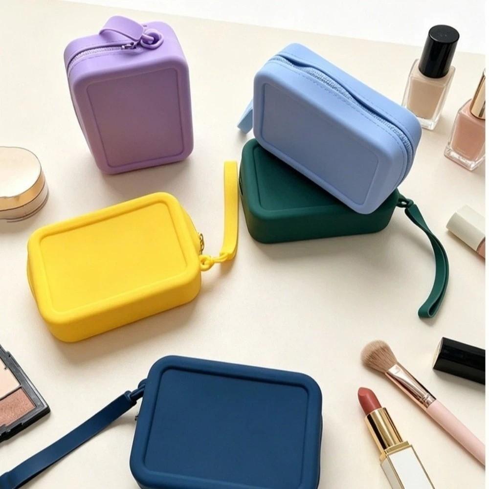 Silicone Small Travel Pouch Large Capacity Storage Bag Organizer Toiletries Handbag Toiletries Use