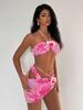 European & American Style Tie-Dye Backless Bodycon Bikini Three-Piece Set (2026 Resort Collection)