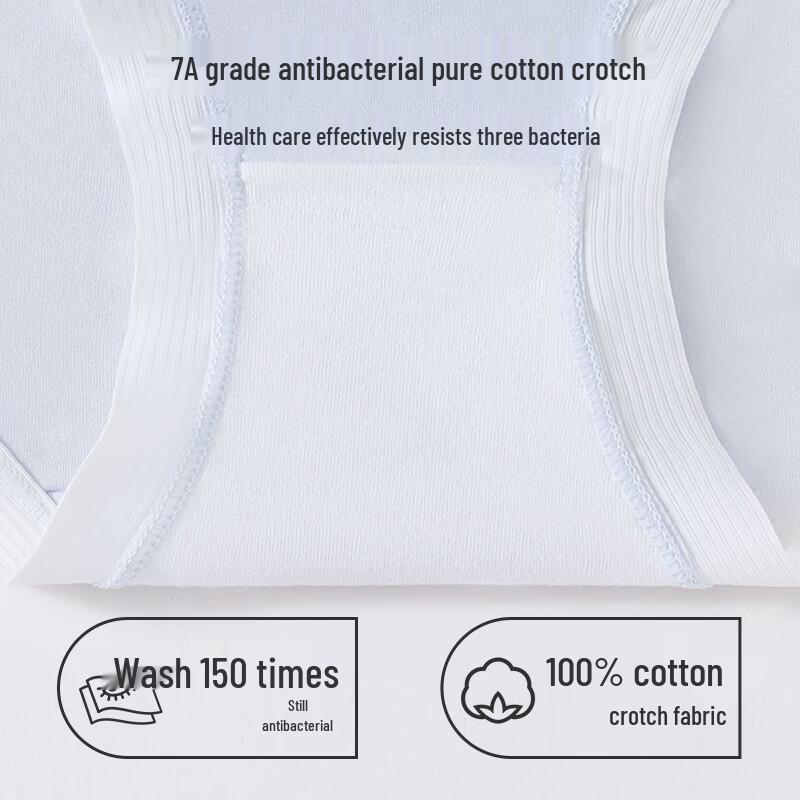 Ordifen 7A Antibacterial Women's Mid-Waist Seamless Briefs