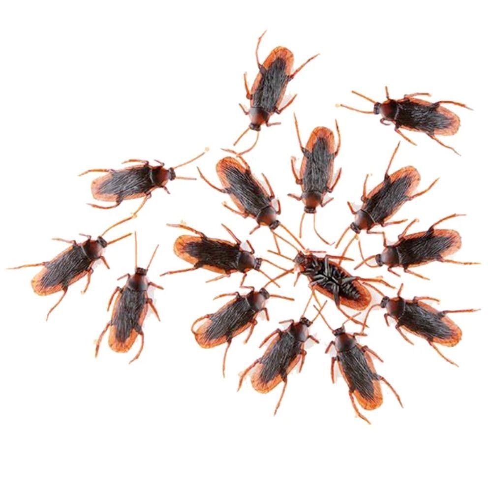 50pcs Lifelike Simulation Cockroach Toys Bug Roaches Cockroach Prank Toys April Fool's Day